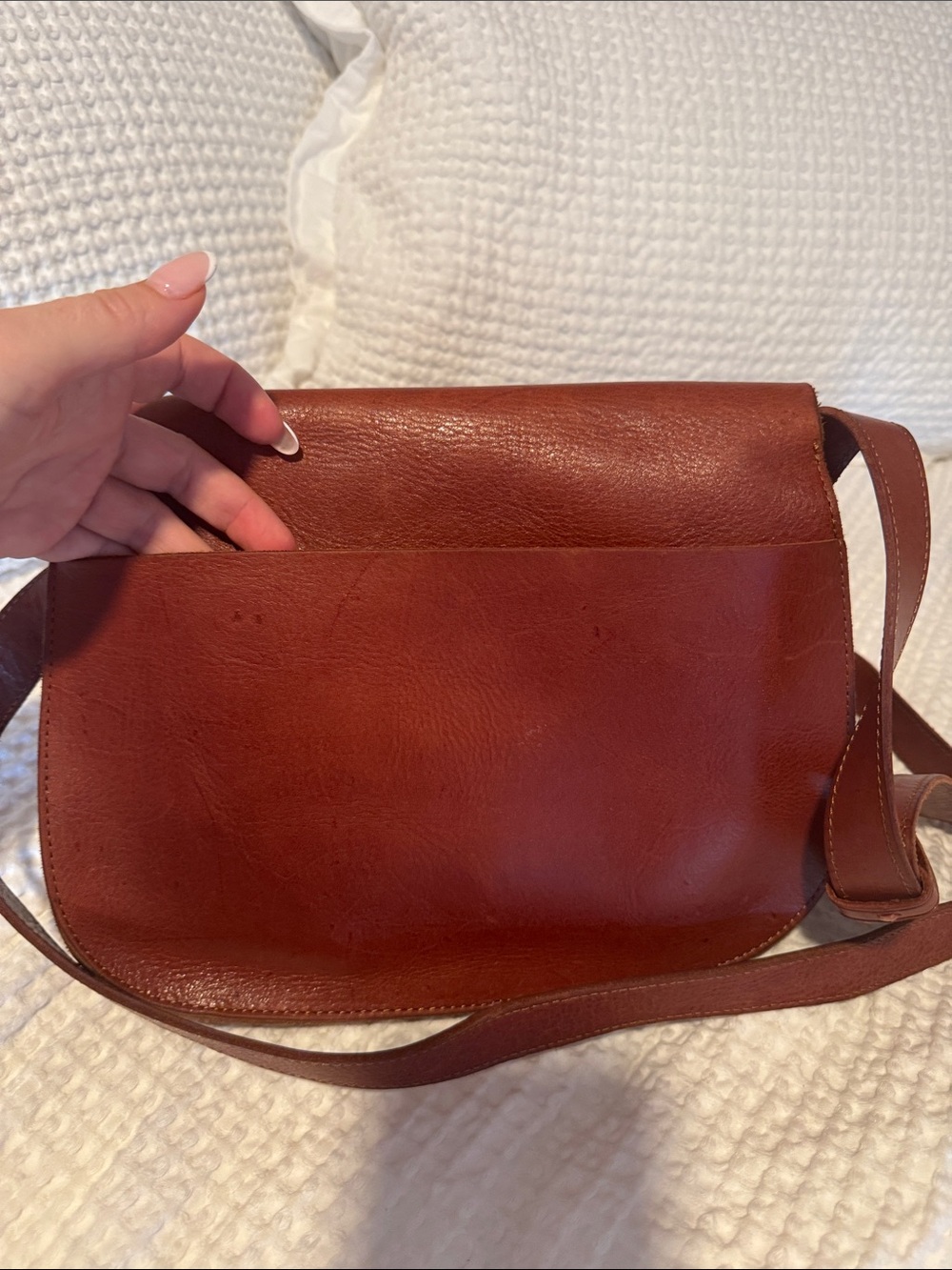 Lucky Brand Rustic Brown Leather Crossbody Satchel - Picture 6 of 13